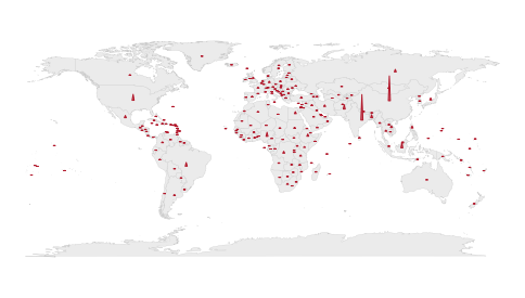 Spike map of population