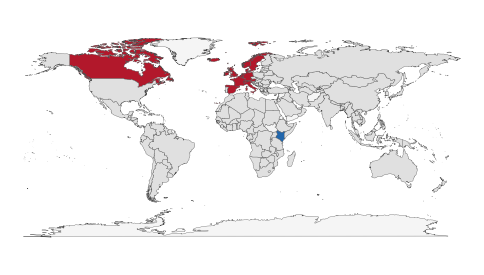 Map of LISA clusters: high-high, low-low and spatial outliers